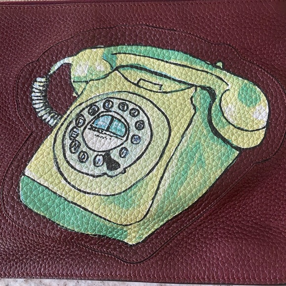 Fendi green telephone graphic oversized clutch - Picture 4 of 11